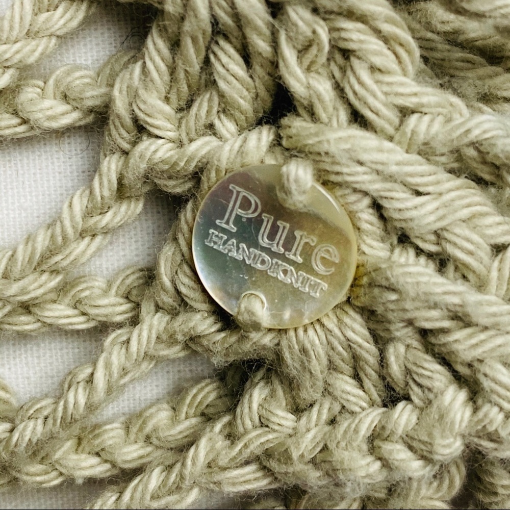 PURE HANDKNIT 100% Cotton Crochet Sweater M/L - Picture 5 of 6